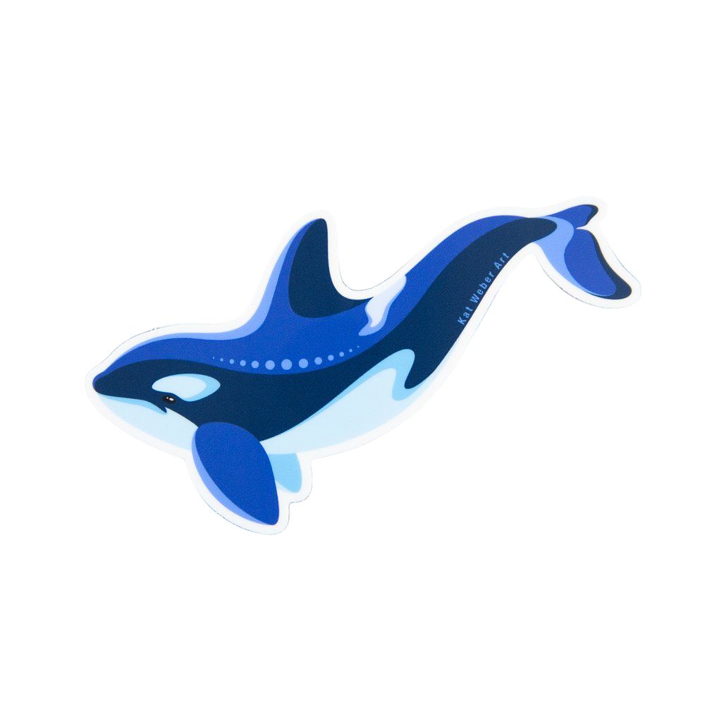 Vinyl Stickers by Kat Weber Art - Orca